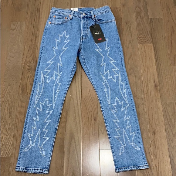 Levi’s 501® Stretch Skinny Embroidered Jeans - Picture 3 of 7
